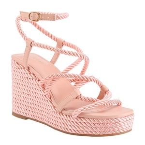 New! Guess | Natesha Pink Rope Espadrilles